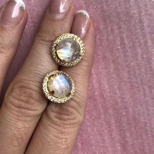 Moonstone studs